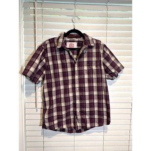 Christian‎ Audigier Western Style Short Sleeve Button Up Shirt - Size L